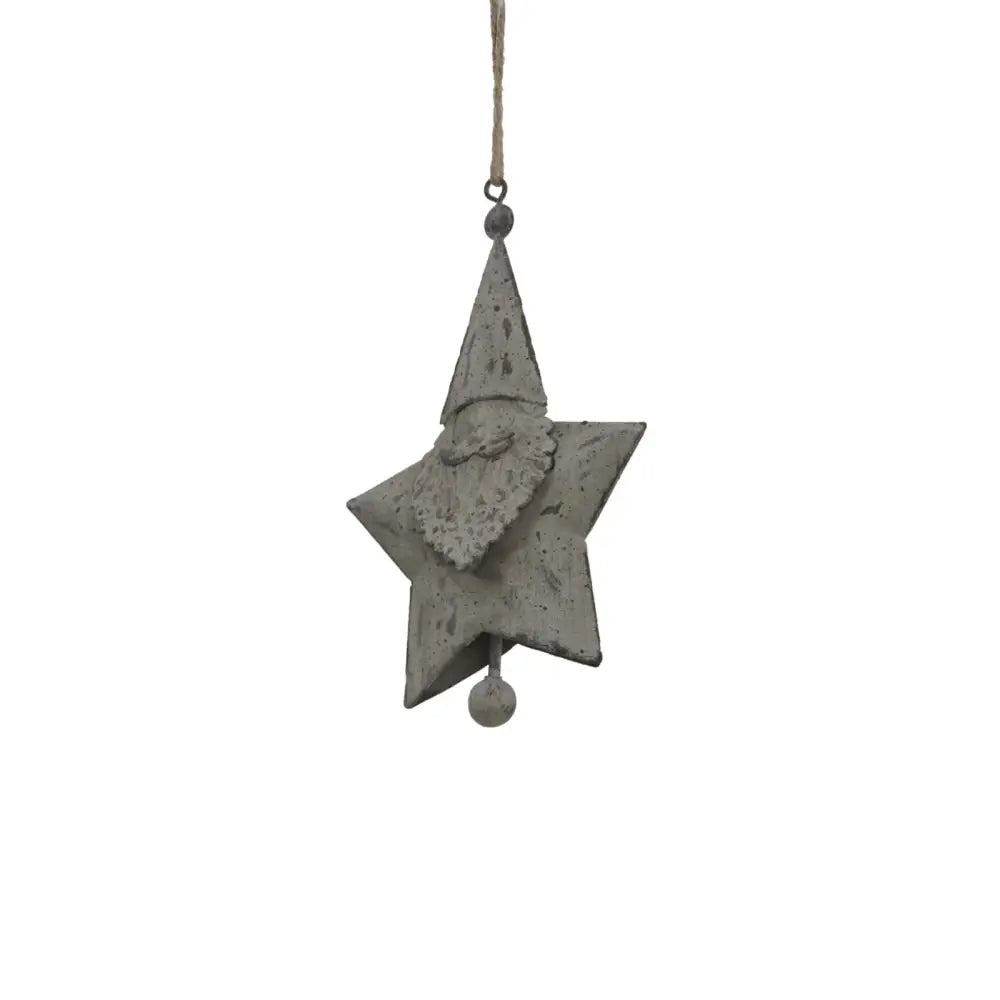 Rustic Hanging Santa Star