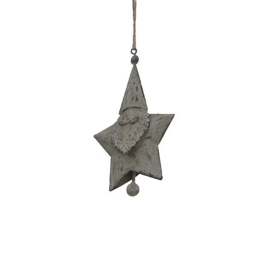 Rustic Hanging Santa Star