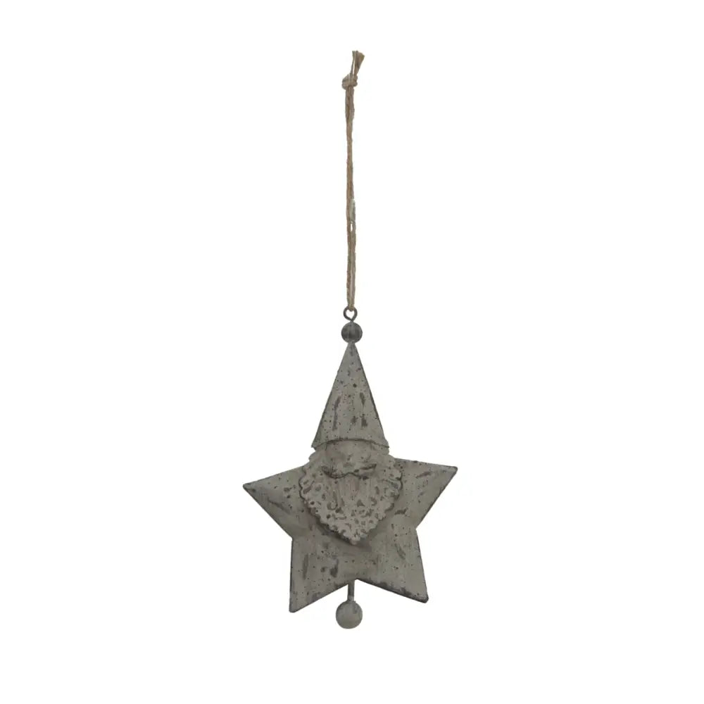 Rustic Hanging Santa Star