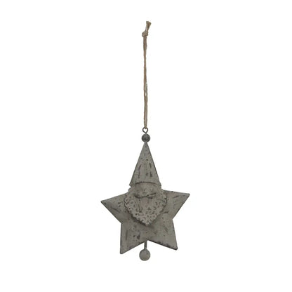 Rustic Hanging Santa Star