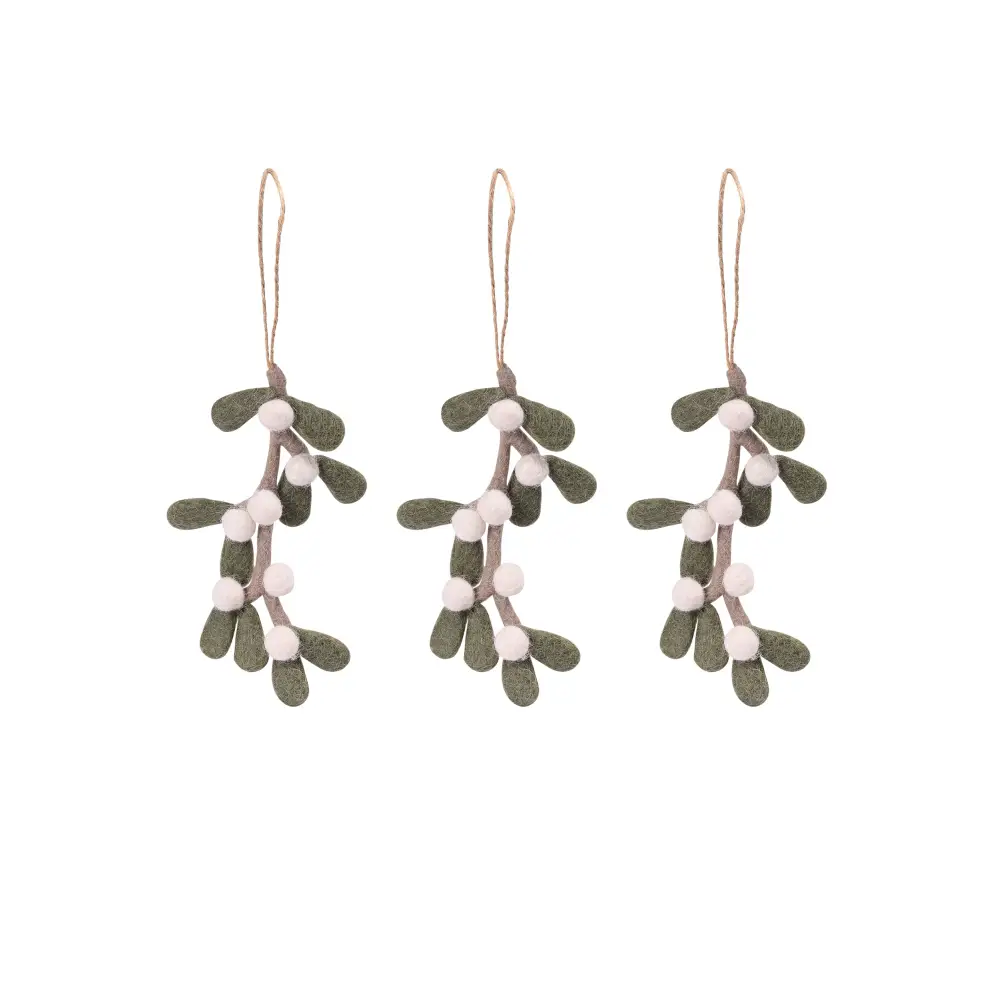 Southwold Mistletoe Decorations Set of 3