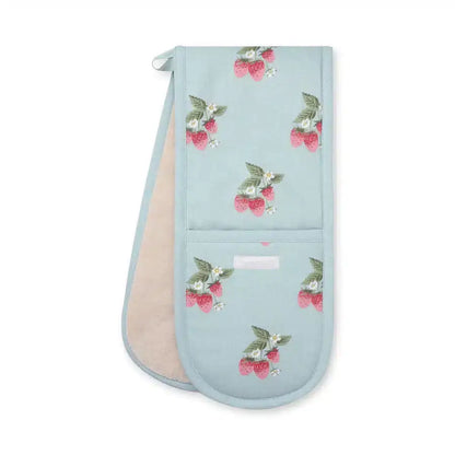 Strawberries Blue Double Oven Glove image 0