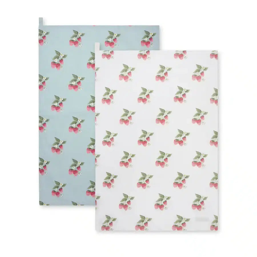 Strawberries Blue &amp; White Tea Towel (Set of 2) image 0