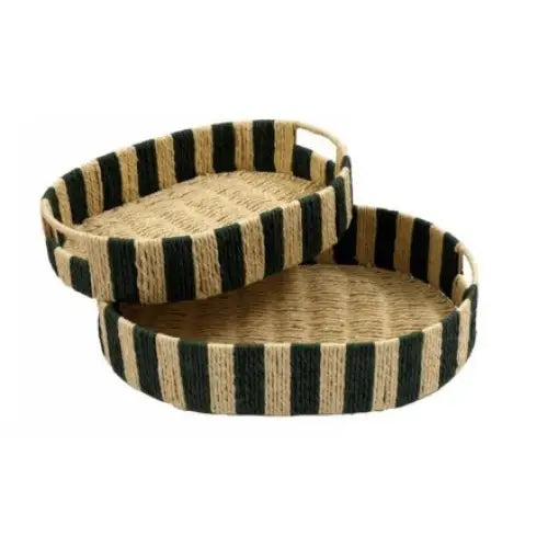 Stripe Cabana Trays Set