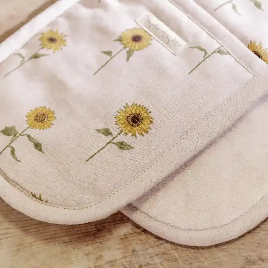 Sunflower Linen Double Oven Glove image 1