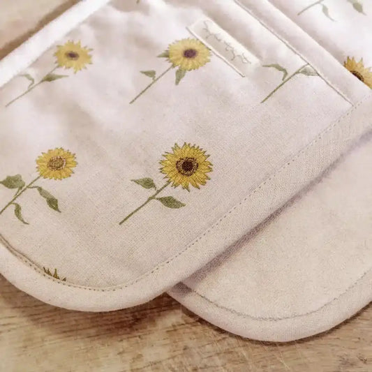 Sunflower Linen Double Oven Glove image 1