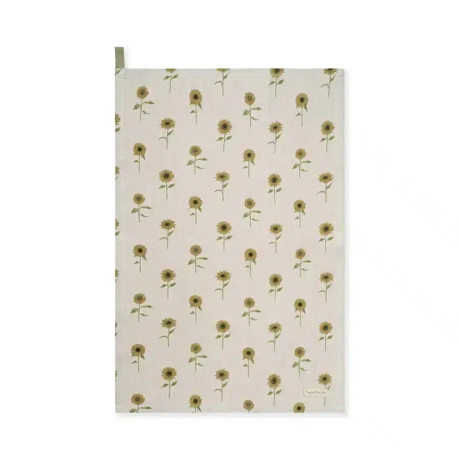 Sunflower Linen Tea Towel image 0