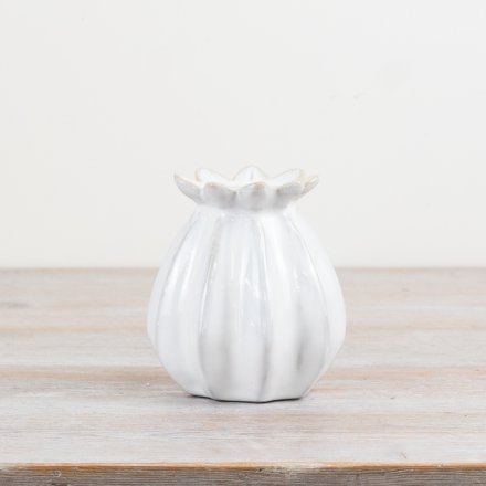 Tall Ceramic Poppy Bud Vase