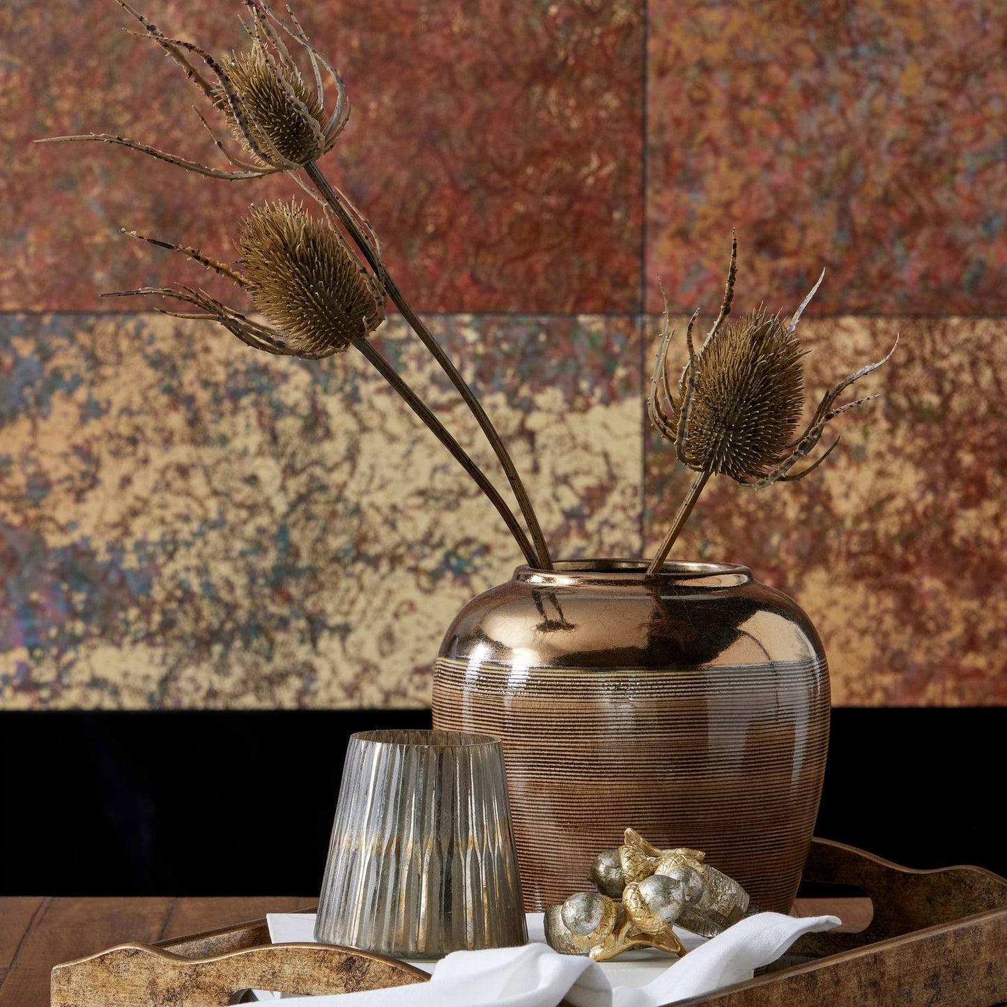 Large Brown Triple Teasle Stem