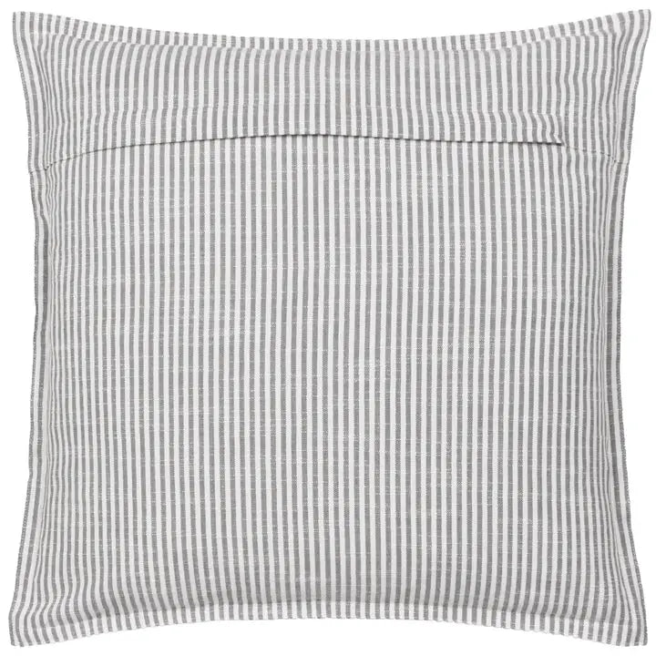 Truro Stripe Reversible Cushion Grey image 2