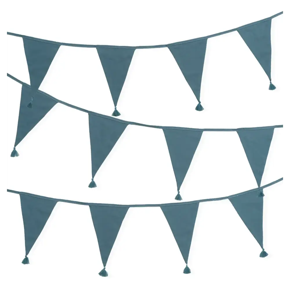 Vintage Blue Cotton Bunting