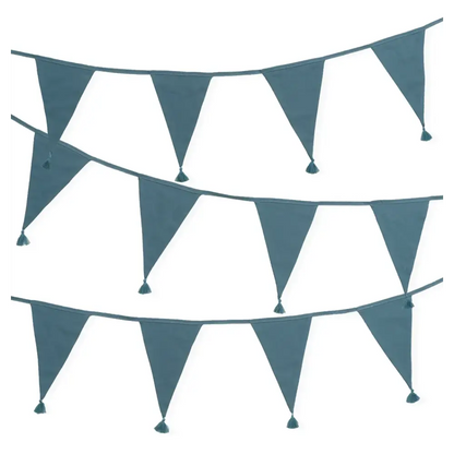 Vintage Blue Cotton Bunting