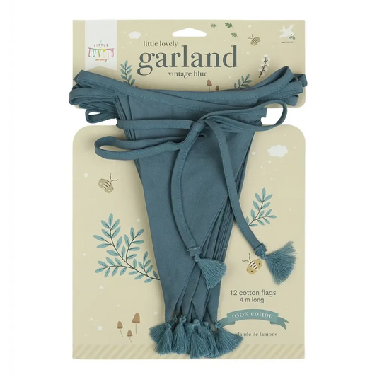 Vintage Blue Cotton Bunting