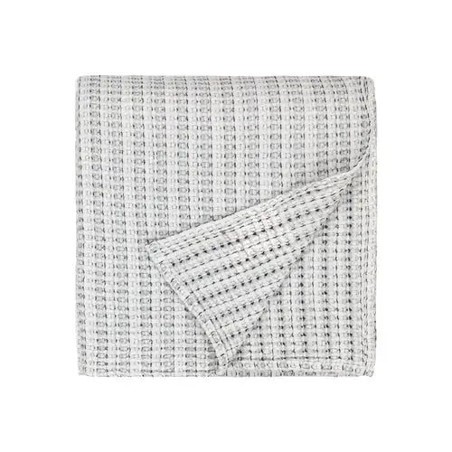 Waffle Textured 100% Cotton Bedspread Dusk Blue image 0