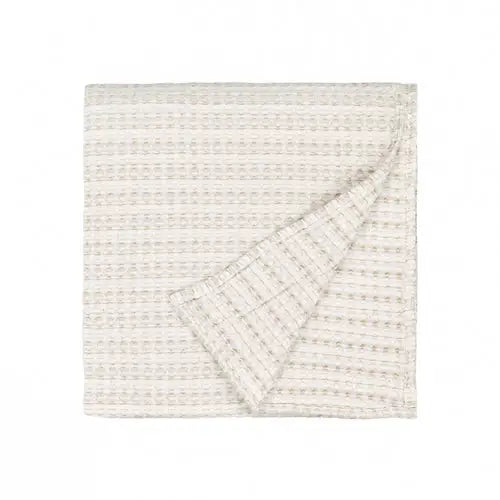 Waffle Textured 100% Cotton Bedspread Natural image 0