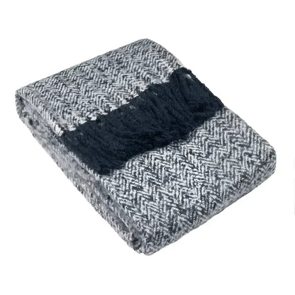 Weaver Herringbone Throw Navy image 0