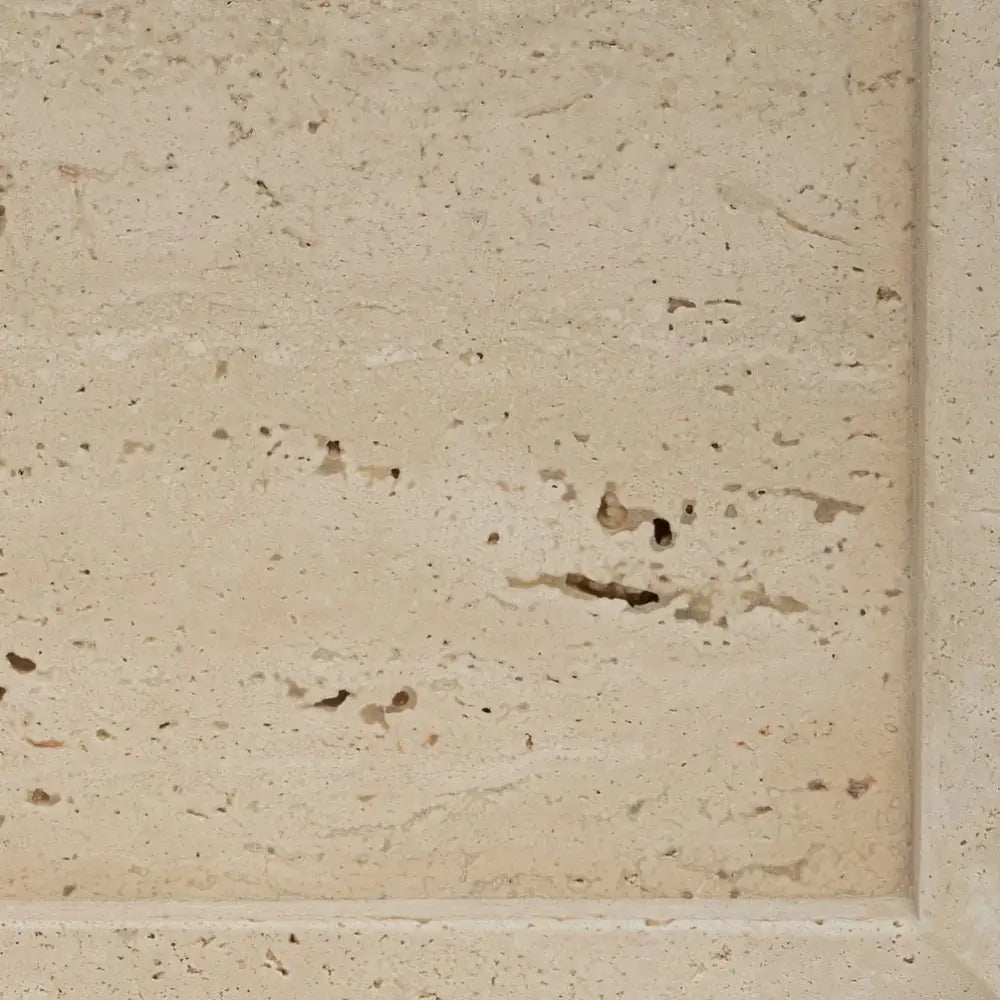 Whillan - Flat Rectangular Travertine Tray with Raised Lip