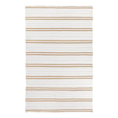 Woven Stripe 100% Cotton Bedspread Cinnamon image 1