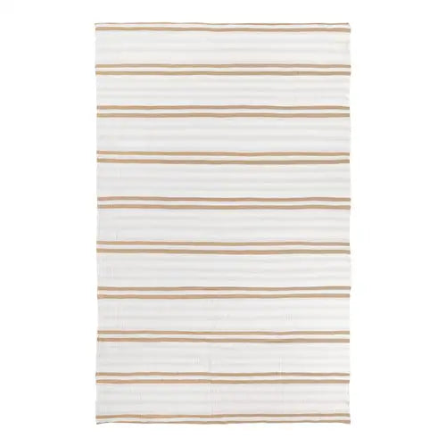 Woven Stripe 100% Cotton Bedspread Cinnamon image 1