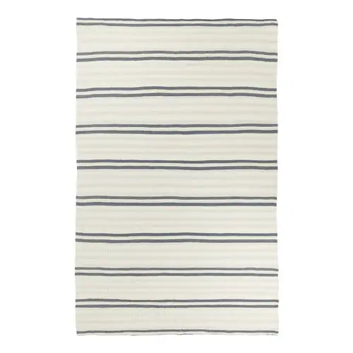 Woven Stripe 100% Cotton Bedspread Dusk Blue image 2