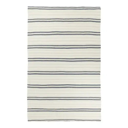Woven Stripe 100% Cotton Bedspread Dusk Blue image 2
