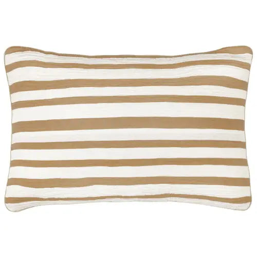 Woven Stripe Cotton Cushion Cinnamon image 0