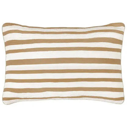 Woven Stripe Cotton Cushion Cinnamon image 0